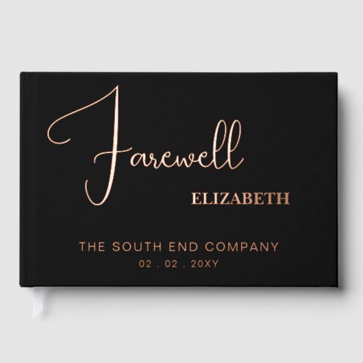 エレガントおモダン別離れれのパーティー退職 ゲストブック (正面)