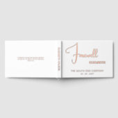 エレガントおモダン別離れれのパーティー退職 ゲストブック (全面)