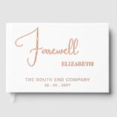 エレガントおモダン別離れれのパーティー退職 ゲストブック (正面)