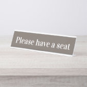 エレガントお座りください デスクネームプレート (正面)