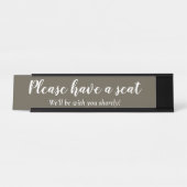 エレガントお座りください デスクネームプレート (正面)