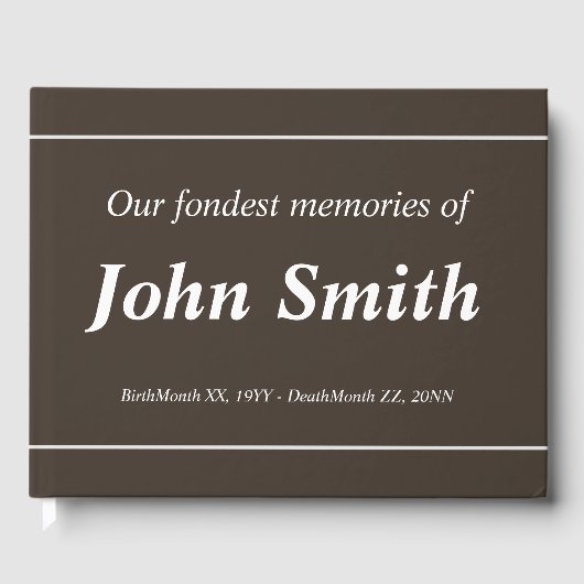 エレガントお悔やみガイドブック ゲストブック (正面)