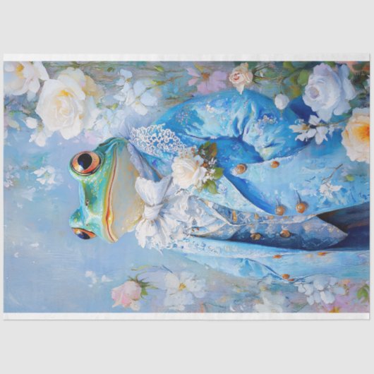 エレガントお洒落カエル母の日の切り離 薄葉紙 (正面)