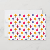 エレガントお洒落カラフル素朴秋の結婚式 出欠カード (裏面)