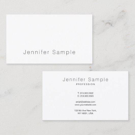 エレガントお洒落サロンプモダンラントレンディーラグジュアリー 名刺 (正面/裏面)