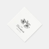 エレガントお洒落シャンパンボウブライダル結婚ズ スタンダードカクテルナプキン (角)