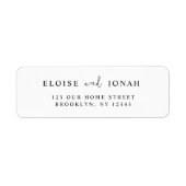 エレガントお洒落スタイリッシュモダン結婚夫婦の ラベル (正面)