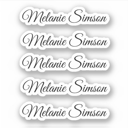 エレガントお洒落パーソナライズされた名 シール (正面)