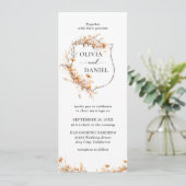 エレガントお洒落ヴィンテージ結婚花 招待状 (スタンド正面)