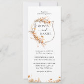 エレガントお洒落ヴィンテージ結婚花 招待状 (正面)
