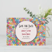 エレガントお洒落植物性フローラ結婚夏 セーブザデート (スタンド正面)