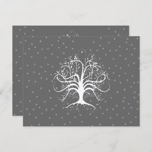 エレガントお洒落渦 出欠カード (正面/裏面)