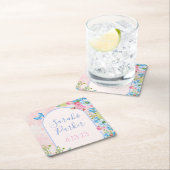 エレガントお洒落結婚春の花 スクエアペーパーコースター (インサイチュ)