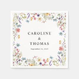 エレガントお洒落花結婚の スタンダードカクテルナプキン