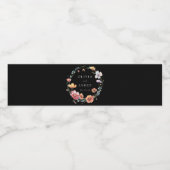 エレガントお洒落野結婚花 ペットボトルラベル (シングルラベル)