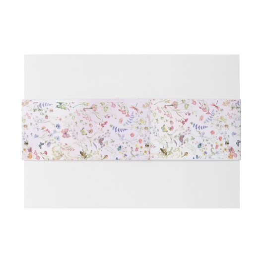 エレガントお洒落野結婚花 招待状ベリーバンド (裏面例)