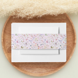 エレガントお洒落野結婚花 招待状ベリーバンド