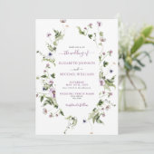 エレガントお洒落野結婚花 招待状 (スタンド正面)