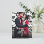 エレガントお洒落Christmas Holiday Photoはがき シーズンポストカード (スタンド正面)