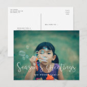 エレガントお洒落Season's Greetings family photo ポストカード (正面/裏面)