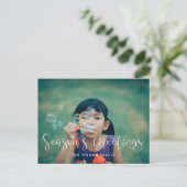 エレガントお洒落Season's Greetings family photo ポストカード (スタンド正面)