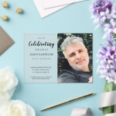 エレガントお祝い記念撮影 アクリル招待状 (インサイチュ (ウェディング))