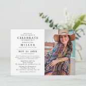 エレガントお祝い追悼写真 招待状 (スタンド正面)