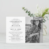 エレガントお祝い追悼写真 招待状 (スタンド正面)