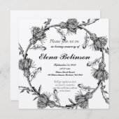 エレガントお祝い追悼行事 招待状 (正面/裏面)