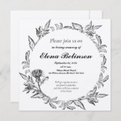 エレガントお祝い追悼行事 招待状 (正面/裏面)