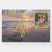 エレガントお祝い・オブ・ライフ・サンセット海写真 ゲストブック (正面)