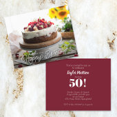 エレガントお誕生日ケーキパーティの招待状