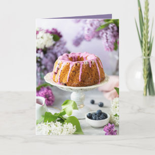 エレガントお誕生日ケーキ カード
