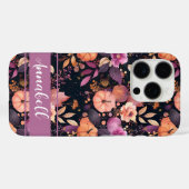 エレガントかぼちゃと花秋柄 Case-Mate iPhoneケース (裏面 (横))