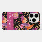 エレガントかぼちゃと花秋柄 Case-Mate iPhoneケース (裏面 (横))