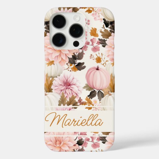 エレガントかぼちゃと花秋柄 Case-Mate iPhoneケース (裏面)