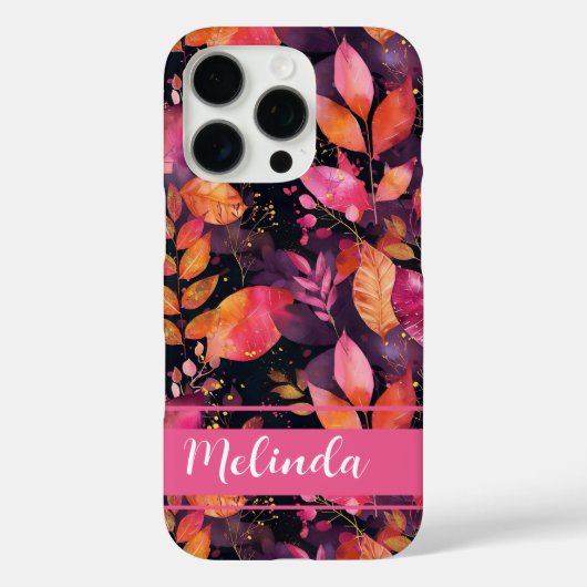 エレガントかぼちゃと花秋柄 Case-Mate iPhoneケース (裏面)