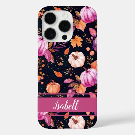 エレガントかぼちゃと花秋柄 Case-Mate iPhoneケース (裏面)