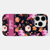 エレガントかぼちゃと花秋柄 Case-Mate iPhoneケース (裏面 (横))
