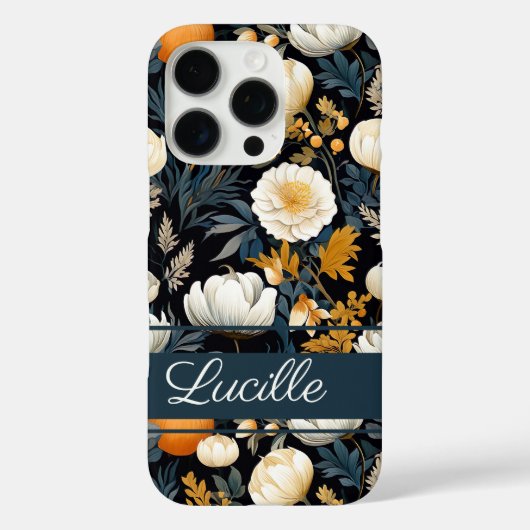 エレガントかぼちゃと花秋柄 Case-Mate iPhoneケース (裏面)
