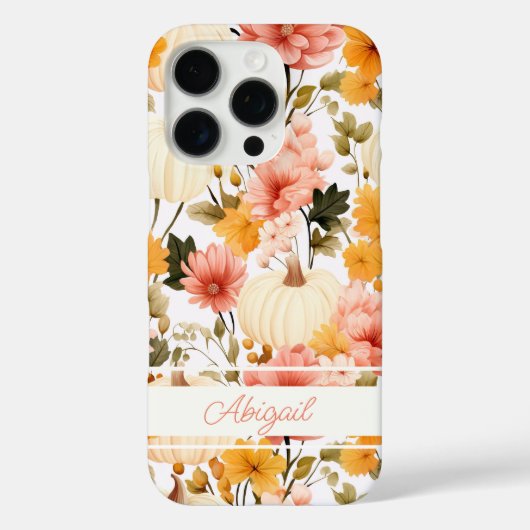 エレガントかぼちゃと花秋柄 Case-Mate iPhoneケース (裏面)