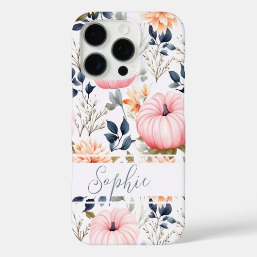 エレガントかぼちゃと花秋柄 Case-Mate iPhoneケース (裏面)