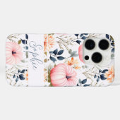 エレガントかぼちゃと花秋柄 Case-Mate iPhoneケース (裏面 (横))