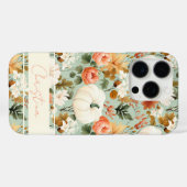 エレガントかぼちゃと花秋柄 Case-Mate iPhoneケース (裏面 (横))
