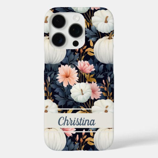 エレガントかぼちゃと花秋柄 Case-Mate iPhoneケース (裏面)