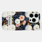 エレガントかぼちゃと花秋柄 Case-Mate iPhoneケース (裏面 (横))