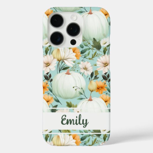 エレガントかぼちゃと花秋柄 Case-Mate iPhoneケース (裏面)