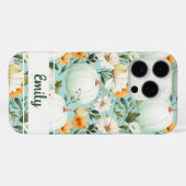 エレガントかぼちゃと花秋柄 Case-Mate iPhoneケース (裏面 (横))