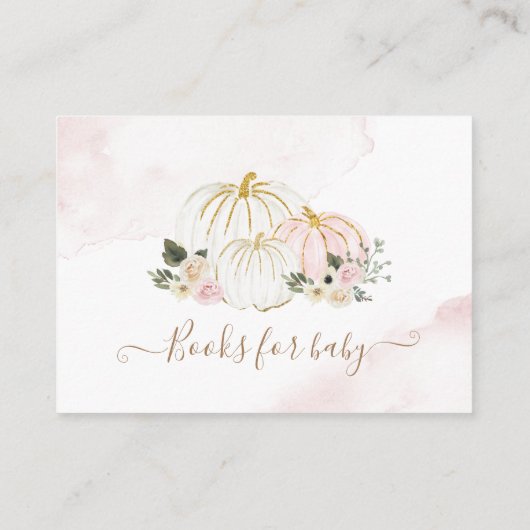 エレガントかぼちゃフローラ赤ちゃんシャワーエンクロージャカード エンクロージャーカード (裏面)