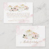 エレガントかぼちゃフローラ赤ちゃんシャワーエンクロージャカード エンクロージャーカード (正面/裏面)